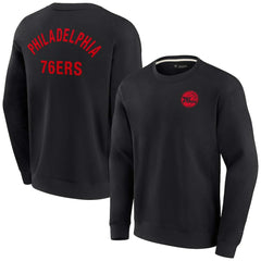 Fanatics Philadelphia 76ers Unisex Elements Super Soft Fleece Pullover Sweatshirt Black