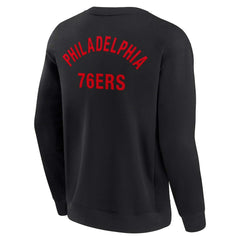 Fanatics Philadelphia 76ers Unisex Elements Super Soft Fleece Pullover Sweatshirt Black