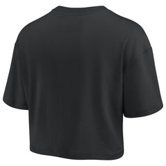 Fanatics Philadelphia 76ers Women's Elements Super Soft Boxy Cropped T-Shirt Black