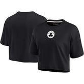 Fanatics Boston Celtics Women's Elements Super Soft Boxy Cropped T-Shirt Black