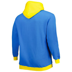 Los Angeles Chargers Big & Tall Big Face Pullover Hoodie - Powder Blue/Gold - Mitchell & Ness