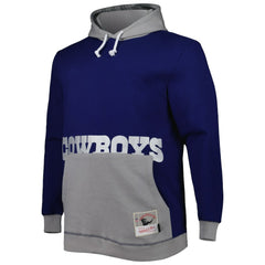 Dallas Cowboys Big & Tall Big Face Pullover Hoodie - Navy/Silver - Mitchell & Ness