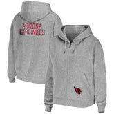 Arizona Cardinals WEAR by Erin Andrews Women's Team Full-Zip Hoodie - Heathered Gray - NFL