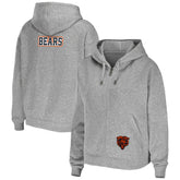 Chicago Bears WEAR by Erin Andrews Women's Team Full-Zip Hoodie - Heathered Gray - NFL