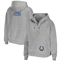Indianapolis Colts WEAR by Erin Andrews Women's Team Full-Zip Hoodie - Heathered Gray - NFL