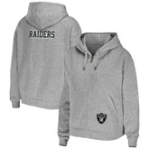 Las Vegas Raiders WEAR by Erin Andrews Women's Team Full-Zip Hoodie - Heathered Gray - NFL