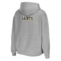New Orleans Saints WEAR by Erin Andrews Women's Team Full-Zip Hoodie - Heathered Gray - NFL