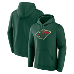 Minnesota Wild Fanatics Primary Logo Pullover Hoodie - Green | Fanatics on sale