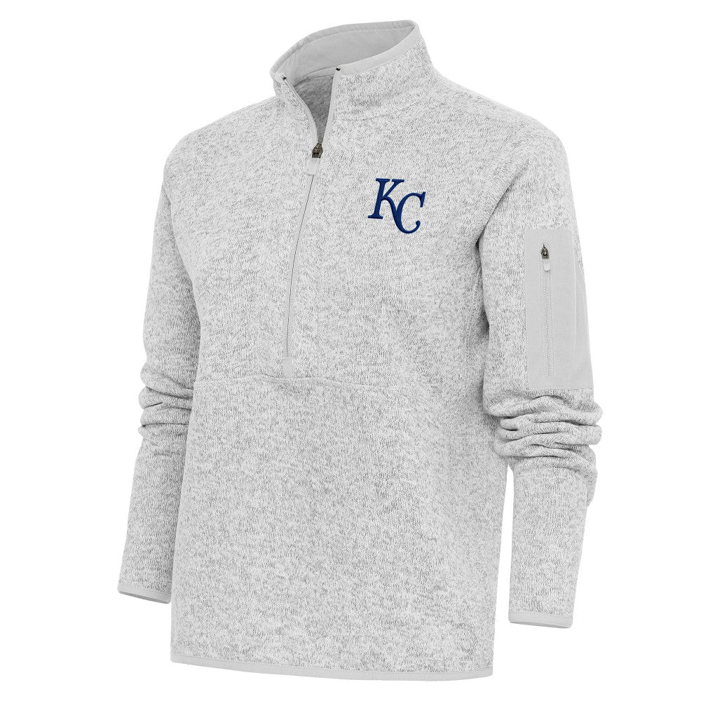 Kansas City Royals Antigua Women's Logo Fortune Quarter-Zip Pullover Jacket for sale
