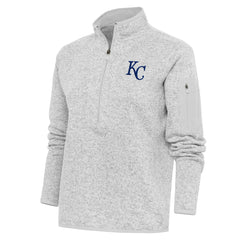 Kansas City Royals Antigua Women's Logo Fortune Quarter-Zip Pullover Jacket for sale