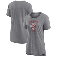 Atlanta Hawks Women's Heritage Tri-Blend T-Shirt Heather Gray