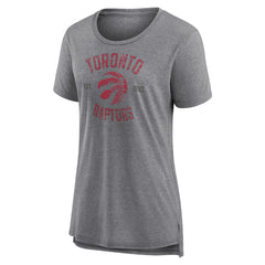 Toronto Raptors Women's Heritage Tri-Blend T-Shirt Heather Gray