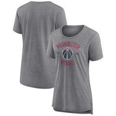 Washington Wizards Women's Heritage Tri-Blend T-Shirt Heather Gray