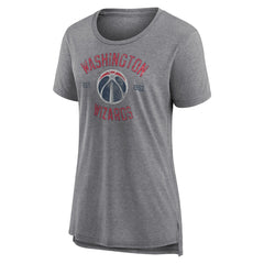 Washington Wizards Women's Heritage Tri-Blend T-Shirt Heather Gray