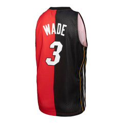 Mitchell & Ness Dwyane Wade Miami Heat Big & Tall Hardwood Classics 2005/06 Split Swingman Jersey Black/Red