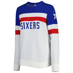 Philadelphia 76ers Lusso Women's Dominique Pullover Sweater Royal/Cream