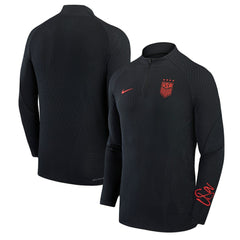 Nike - USWNT 2023 Strike Drill Performance Quarter-Zip Long Sleeve Top - Black