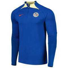 Nike - Club America Strike Drill 2023/24 Performance Quarter-Zip Long Sleeve Top - Blue