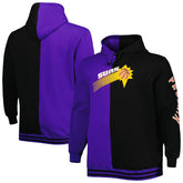 Mitchell & Ness Phoenix Suns Big & Tall Hardwood Classics Split Pullover Hoodie Purple/Black