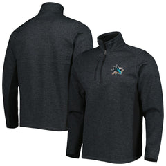 San Jose Sharks Antigua Course Quarter-Zip Jacket - Heathered Black | NHL online