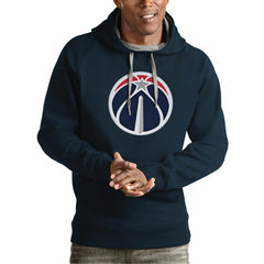 Washington Wizards Antigua Team Logo Victory Pullover Hoodie Navy