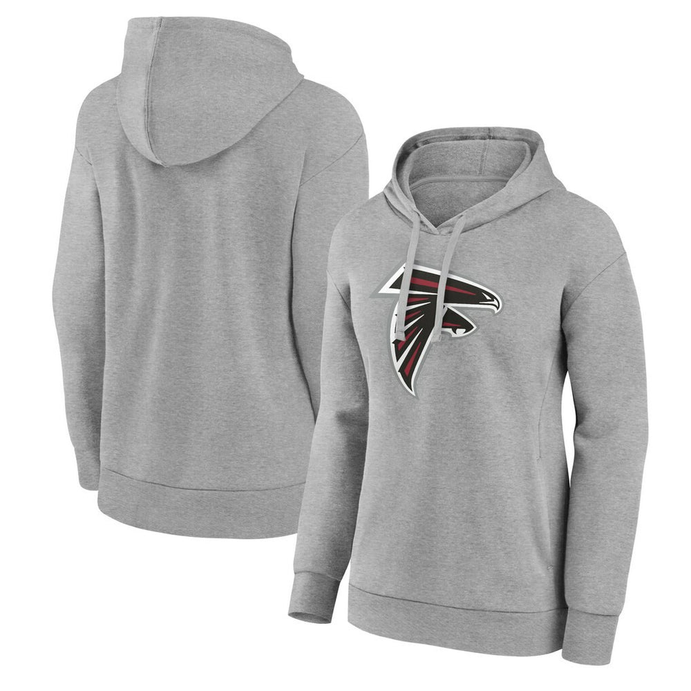 Atlanta Falcons Women's Primary Logo Pullover Hoodie - Gray - NFL