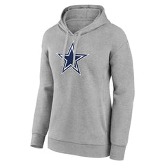 Dallas Cowboys Women's Primary Logo Pullover Hoodie - Gray - NFL