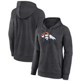 Denver Broncos Women's Primary Logo Pullover Hoodie - Charcoal - NFL