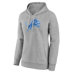Detroit Lions Women's Primary Logo Pullover Hoodie - Gray - NFL