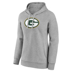 Green Bay Packers Women's Primary Logo Pullover Hoodie - Gray - NFL