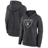 Las Vegas Raiders Women's Primary Logo Pullover Hoodie - Charcoal - NFL