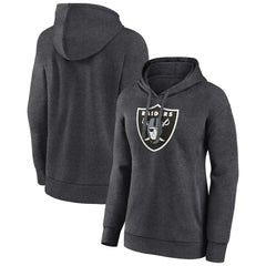 Las Vegas Raiders Women's Primary Logo Pullover Hoodie - Charcoal - NFL