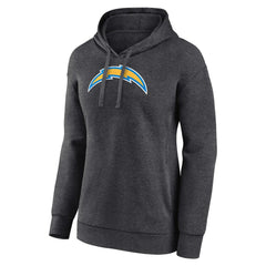 Los Angeles Chargers Women's Primary Logo Pullover Hoodie - Charcoal - NFL