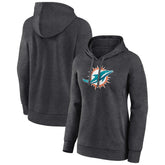 Miami Dolphins Women's Primary Logo Pullover Hoodie - Charcoal - NFL
