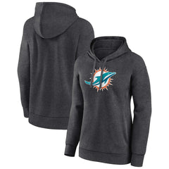 Miami Dolphins Women's Primary Logo Pullover Hoodie - Charcoal - NFL