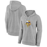 Minnesota Vikings Women's Primary Logo Pullover Hoodie - Gray - NFL