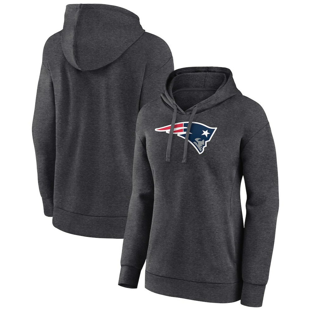 New England Patriots Women's Primary Logo Pullover Hoodie - Charcoal - NFL