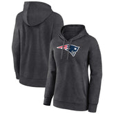 New England Patriots Women's Primary Logo Pullover Hoodie - Charcoal - NFL