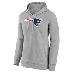 New England Patriots Women's Primary Logo Pullover Hoodie - Gray - NFL