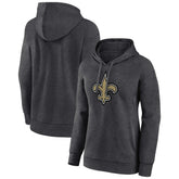 New Orleans Saints Women's Primary Logo Pullover Hoodie - Charcoal - NFL