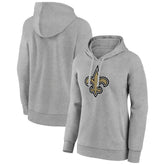 New Orleans Saints Women's Primary Logo Pullover Hoodie - Gray - NFL