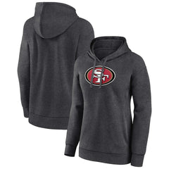 San Francisco 49ers Women's Primary Logo Pullover Hoodie - Charcoal - NFL