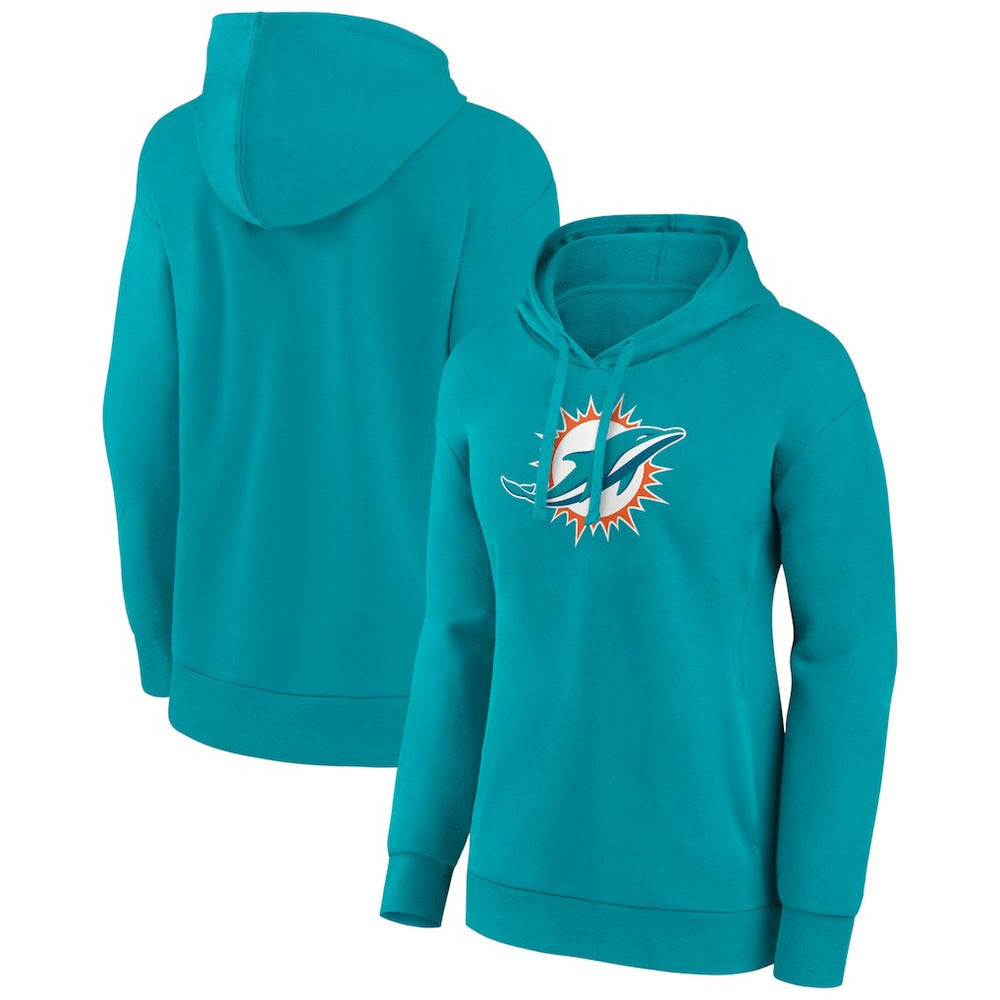 Miami Dolphins Women's Primary Logo Pullover Hoodie - Aqua - NFL