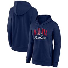 New England Patriots Women's Victory Script Pullover Hoodie - Navy - NFL