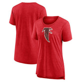 Atlanta Falcons Women's Throwback Team Logo Tri-Blend T-Shirt - Heather Red - NFL