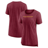 Washington Commanders Women's Throwback Team Logo Tri-Blend T-Shirt - Heather Burgundy - NFL