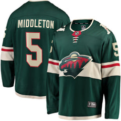 Jake Middleton Minnesota Wild Fanatics Home Breakaway Player Jersey - Green | Fanatics Lifestyle