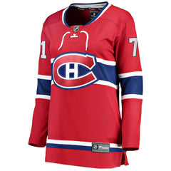 Jake Evans Montreal Canadiens Fanatics Women's Home Breakaway Player Jersey - Red | Fanatics online