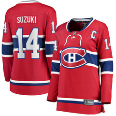Nick Suzuki Montreal Canadiens Fanatics Women's Home Captain Patch Breakaway Player Jersey - Red | Fanatics Clearance