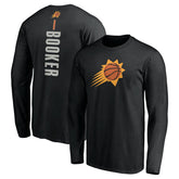 Devin Booker Phoenix Suns Playmaker Name & Number Long Sleeve T-Shirt Black